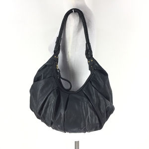 BCBGMaxAzria Black Leather Hobo Purse